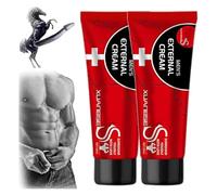 Crema De Masaje Para Hombres Energy Strength, Potente Efecto Retardante Nocturno De Larga Duración, Potente Efecto Revitalizante Externo, Fórmula Naturalmente Potente (2pcs)