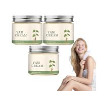 Crema de ñame orgánico para mujeres - Crema reconfortante de ñame, crema corporal nutritiva que favorece el bienestar durante la menopausia y el síndrome premenstrual, rica en vitaminas (3 Cajas)