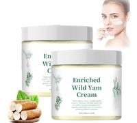 Crema de ñame silvestre orgánica, crema de ñame silvestre, crema de ñame silvestre enriquecida orgánica, humectante para la piel, crema de raíz de ñame silvestre para hombres (PC2)