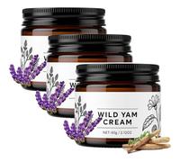 Crema de ñame silvestre para el equilibrio hormonal, crema de ñame silvestre orgánica, cremas corporales hidratantes con vitamina E y aloe vera, loción facial y corporal para piel seca (3PCS)