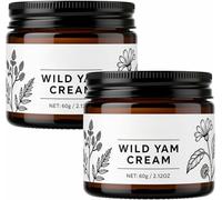 Crema de ñame silvestre para el equilibrio hormonal, cremas corporales hidratantes con vitamina E, aloe vera, lavanda y aceite de coco, loción facial y corporal para piel seca.,2pcs