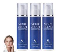 Crema de noche con fórmula firme y restauradora, fórmula firme y restauradora, crema facial antiarrugas hidratante, nutre y aprieta profundamente, para rostro y cuello (3 Pcs)