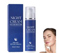 Crema de Noche con Fórmula Reafirmante y Restauradora | Hidratante Antienvejecimiento,Reafirmante y Nutritiva para Rostro y Cuello | Hidratante Antiarrugas para Mujeres con Piel Madura (1 piezas)