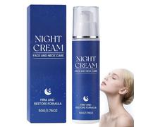Crema de noche fórmula reafirmante y restauradora, hidratante nocturno antiedad y antiarrugas, crema reafirmante de hidratación profunda para rostro y cuello (1 pcs)