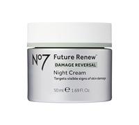 Crema de noche No7 Future Renew Damage Reversal: hidratante facial y reafirmante para revertir los signos visibles del da o en la piel. Apta para