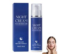 Crema de noche reafirmante y regeneradora, hidratante antirrugas para rostro y cuello, cuidado nocturno hidratante y reafirmante para todo tipo de piel (1Piezas)
