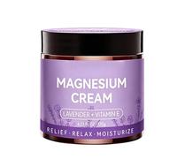 Crema de noche relajante - 120 g de crema hidratante de magnesio concentrada, bálsamo corporal diario no graso, fórmula para piel | Masaje específico para músculos cansados, rodillas, manos