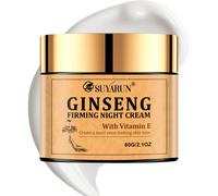 Crema de noche SUYARUN para el cuidado de la piel con ginseng. Enriquecida con retinol + colágeno + para y reafirmar la piel, color beige uniforme. Unisex. Reduce la de manchas oscuras y decoloración.