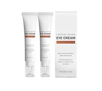 Crema de ojos de cafeína reparadora de 2 unidades, crema de ojos con cafeína contra arrugas y ojeras, textura ligera para una sensación fresca y no grasa, ideal para uso diario por la mañana y por la