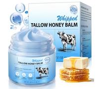 Crema de péptido de cobre con sebo y metileno azul - GHK-Cu Tallow crema para piel seca - Bálsamo de miel Tallow apoya la barrera de la piel y mejora la tez - Crema GHK Cu sin perfume - 60 g