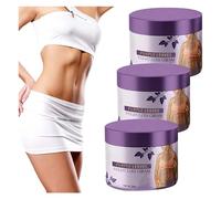 Crema de pérdida de peso de hoja púrpura, quema de grasa abdominal y crema térmica compacta, crema de sudor dulce del quemador de grasa abdominal (3pcs)