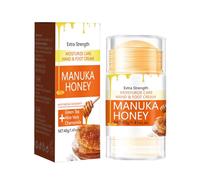 Crema de pies de miel Manuka para manos y pies muy secos, palo de bálsamo de pies de miel Manuka, crema reparadora para talones agrietados y crema hidratante intensa para manos, codos y rodillas, 40 g