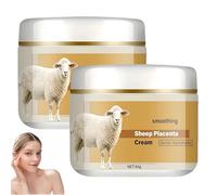 Crema de Placenta de Oveja 50 g - Crema facial antienvejecimiento para suavizar las arrugas y reafirmar la piel - Hidratación intensa con ingredientes suaves para rostro y cuello (2Piezas)