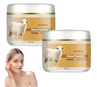 Crema De Placenta De Oveja, Crema Reafirmante E Hidratante Intensiva Para La Piel, Cuidado Diario Suave, HidratacióN Profunda, Mejora La Luminosidad,2pcs