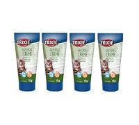 Crema de Pollo Trixie Premio para Gatos | Paquete de 4 | 4 x 75 g | Complemento Alimenticio para Gatos | Puede Ayudar a facilitar la administración de medicamentos | con Pollo