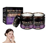 Crema de regeneración de la piel 10 en 1 de biotina, nueva crema profesional para el cuidado de la piel, reduce las imperfecciones de la piel, crema facial reafirmante para reducir las arrugas y