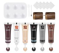 Crema de Reparación de Cuero, 6 Colores Restaurador de Relleno de Cuero, Gel de Reparación de Cuero, Reparador Cuero, para Sofás, Asientos de Automóviles, Chaqueta de Cuero, Reparación de Arañazos