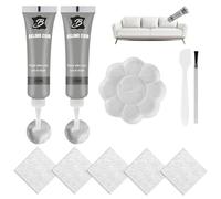 Crema de Reparación de Cuero, Gel de Reparación de Cuero, para Reparar Desgarros de Muebles, Sofá, Chaqueta, Asiento de Barco, Kit de reparación de cuero de 2 piezas, Gris