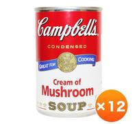 crema de sopa Campbell de 305g de setas X12