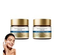 Crema de suero reafirmante facial, crema hidratante con colágeno para pieles jóvenes, hidratante y reafirmante, aceite esencial de suero antiedad con péptidos y colágeno. (2 unidades)