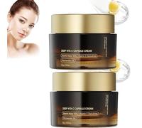 Crema Deep Vita C, Crema Deep Vita C Capsule, Loción Con Vitamina C Para Un Brillo Instantáneo, Humectante Facial Con Vitamina C, Crema Con Cápsulas De Vitamina C (2 botellas)