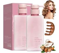 Crema Definidora De Rizos Hairhalo, Crema Definidora De Rizos HairHalo Rosa, Crema Definidora De Rizos, Crema Para Rizos Antifrizz Para Cabello Rizado (2 piezas)