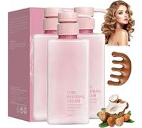 Crema Definidora De Rizos Hairhalo, Crema Definidora De Rizos HairHalo Rosa, Crema Definidora De Rizos, Crema Para Rizos Antifrizz Para Cabello Rizado (3 piezas)