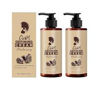 Crema Definidora De Rizos Para Cabello Rizado, Loción Rizadora Para Cabello Ondulado, Loción Potenciadora De Rizos De Larga Duración, Cremas Ligeras Sin Aclarado, Aptas Para Cabello Rizado (2pcs)