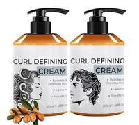 Crema Definidora de Rizos para Hombre, Crema de Peinado de Fijación Duradera para Cabello Rizado, Hidrata y Potencia el Rizo, Controla el Frizz, Aporta Brillo y Volumen, Fórmula No Grasa (A+B)