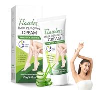 Crema Depilatoria Aloe Vera y Vitamina E 100 g, Depilación Corporal Rápida sin Cuchilla, Piel Suave, para Piernas Brazos Axilas y Zonas Íntimas, Uso para Mujeres y Hombres