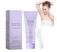 Crema Depilatoria Corporal Para Mujeres Y Hombres | Elimina El Vello No Deseado En Axilas, áreas íntimas, Piernas Y Cuerpo | Fórmula Suave Para Todo Tipo De Piel | Incluye Espátula | 100g Delicada