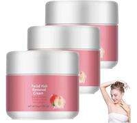 Crema depilatoria facial, adiós a las sombras y la barba incipiente, piel visiblemente suave en solo 5 minutos, apta para todo tipo de piel (3 Pcs)