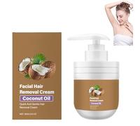 Crema Depilatoria Facial con Aceite de Coco, Crema Depilatoria Facial para Mujeres, Indolora y No Grasa, Apta para Piel Sensible