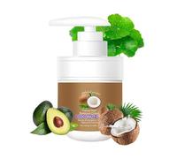 Crema depilatoria facial con aceite de coco, manteca de karité y extracto de centella asiática, suave y sin irritación, para pieles sensibles, 100 g (1, 100 g)