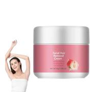 Crema depilatoria facial, crema depilatoria facial hidratante e indolora, depilatorio de acción rápida para mujeres, piel visiblemente suave en solo 5 minutos (1 piezas)