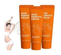 Crema depilatoria facial, crema suavizante, piel suave y duradera, depilación indolora adecuada para pieles sensibles, mujeres y hombres (3pcs)