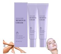 Crema depilatoria facial Hydrateology, depilación facial con suero calmante, depilador facial suave para las zonas sensibles de la mujer, piel sin vello en 5 minutos (2PCS)