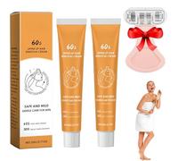 Crema depilatoria facial, nueva depiladora hormonal indolora (2025), suave y eficaz para rostro, labio superior y mentón. Para todo tipo de piel, mujeres, hombres y cuerpo (2 Piezas)