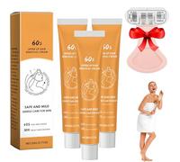 Crema depilatoria facial, nueva depiladora hormonal indolora (2025), suave y eficaz para rostro, labio superior y mentón. Para todo tipo de piel, mujeres, hombres y cuerpo (3 Piezas)