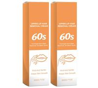 Crema Depilatoria For El Labio Superior, Fórmula Suave De 60 Segundos For La Piel Facial Delicada(2pcs)