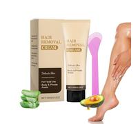 Crema Depilatoria Mujer | Crema Depiladora Corporal con Espátula para Cuidado de Zonas Íntimas Axilas Piernas Labio Vello Púbico Viaje Hogar - Solución Viaje Cuidado Zonas Íntimas Piernas Brazos Labio