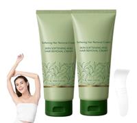 Crema depilatoria naturale e delicata, a rapida azione per tutto il corpo con burro di karité; idratante, adatta a zone intime (uomo e donna), gambe e ascelle (2 piezas)