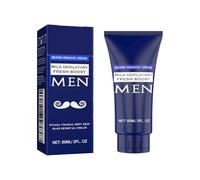 Crema Depilatoria para Barba de Hombre: Eliminador de Vello Facial Sin Dolor ni Afeitado - Diseñada para Barbas Gruesas y Vello del Labio Superior (60 ml)