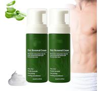 Crema Depilatoria para Hombre, Spray de Aloe Vera sin Afeitar, Mousse Depilatoria Rápida y Suave, Hidratante y No Grasa, Nutritiva y Limpiadora, Apto para Rostro y Cuerpo.