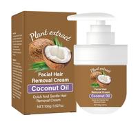 Crema depilatoria para hombres, depilador facial suave de 100 ml con aceite de y extractos de plantas, para labio superior, mejillas, todo tipo de piel, crema depilatoria de 3, 5 oz