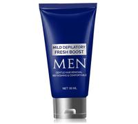 Crema depilatoria para hombres, fórmula suave a base de plantas, crema depilatoria para barba y vello Facial para hombres, 60g para permanente