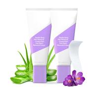 Crema depilatoria para pieles sensibles, juego de depilación facial, crema depilatoria para zonas íntimas para pieles sensibles, zonas privadas, axilas y zona del bikini, nutritiva (2 unidades)