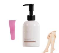Crema depilatoria suave multizona, removedor de pelo calmante, crema removedora para la piel con Aplicador de espátula, herramientas depilatorias no grasas, tamaño compacto (1 set)