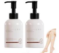 Crema depilatoria suave multizona, removedor de vello calmante, crema depilatoria corporal y facial suave, para áreas privadas, cuerpo, piernas y axilas (2 Pcs)