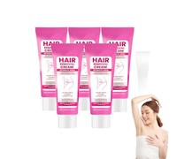 Crema depilatoria suave para mujeres y hombres, Crema depilatoria de piel sensible para bikini íntimo, púbico, áreas faciales con Aplicador de espátula, seguro para cara, brazos, piernas (5 piezas)